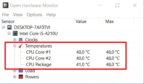 Как узнать температуру процессора в windows 10